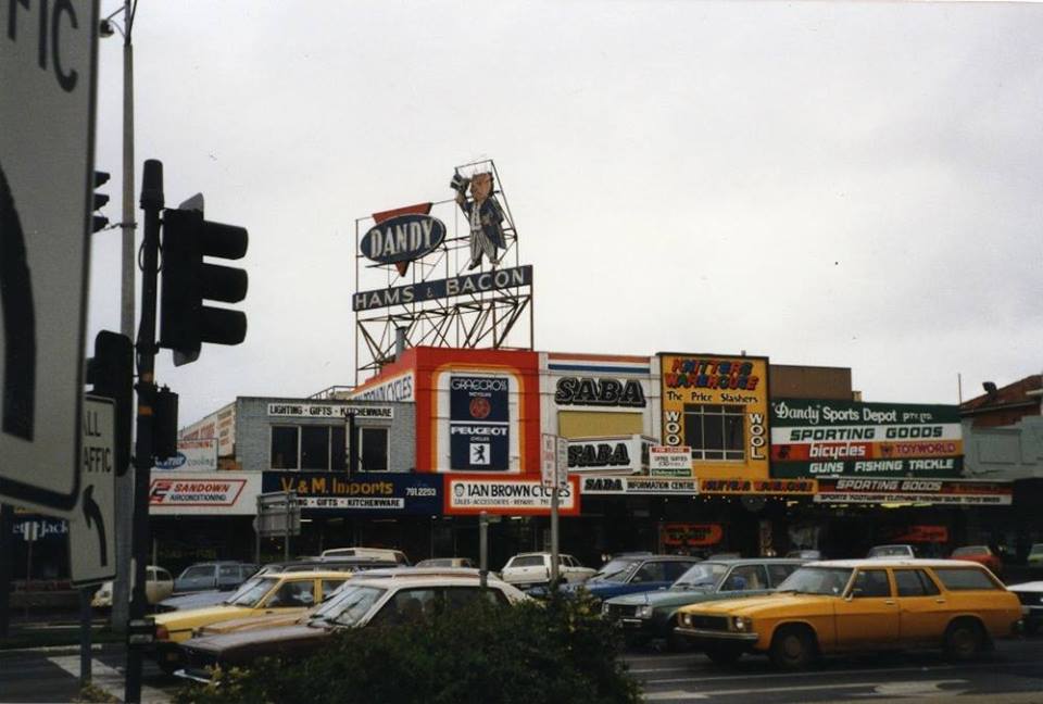 Dandy Ham and Bacon Sign, Lonsdale Street, Dandenong, late 1980s/Early 1990s.